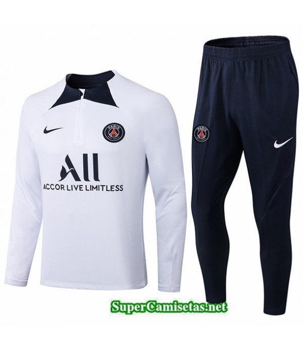 Tailandia Camiseta Chandal Paris Psg Blanco/negro 2022/23