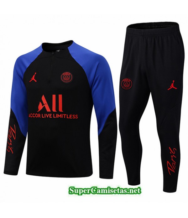 Tailandia Camiseta Chandal Paris Psg Negro/azul 2022/23