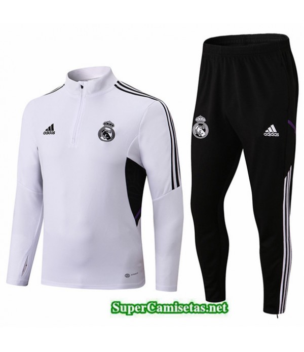 Tailandia Camiseta Chandal Real Madrid Blanco/negro 2022/23