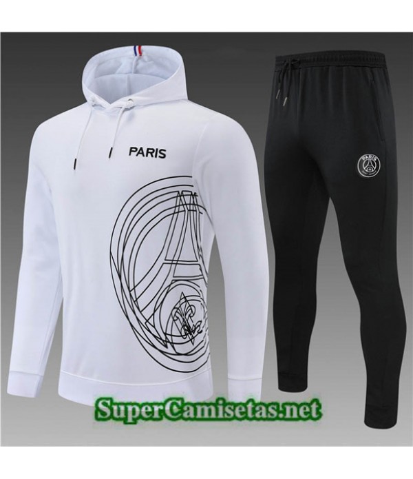 Tailandia Camiseta Chandal à Capuche Paris Psg Niño Blanco/negro 2022/23