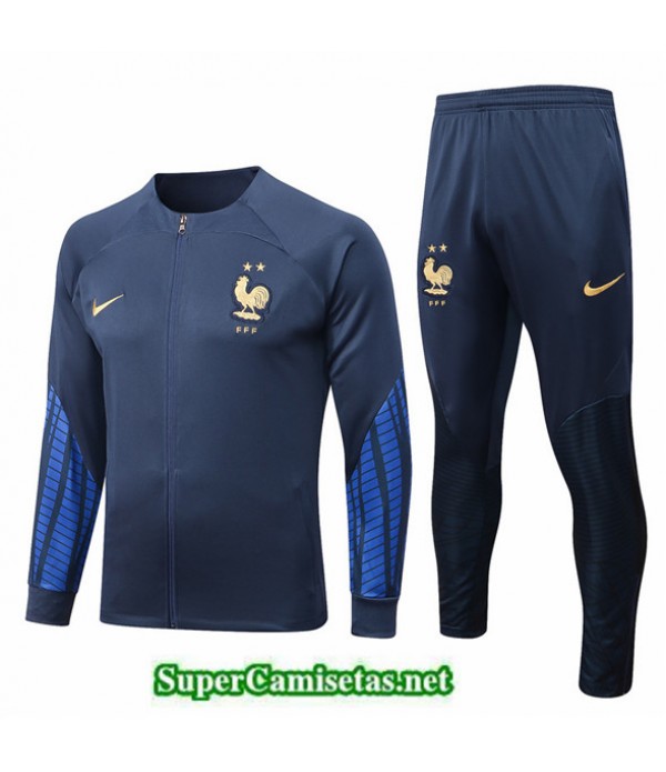 Tailandia Camiseta Chaqueta Chandal Francia Azul Profundo 2022/23