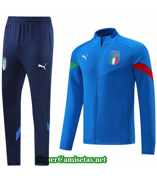 Tailandia Camiseta Chaqueta Chandal Italia Azul 2022/23