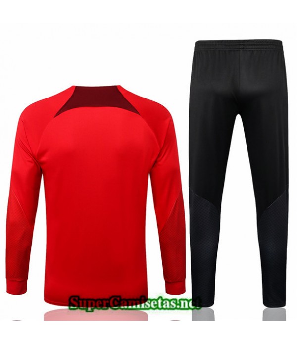 Tailandia Camiseta Chaqueta Chandal Liverpool Rojo/negro 2022/23