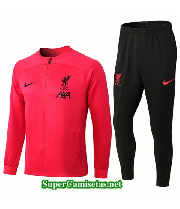 Tailandia Camiseta Chaqueta Chandal Liverpool Rojo/negro 2022/23