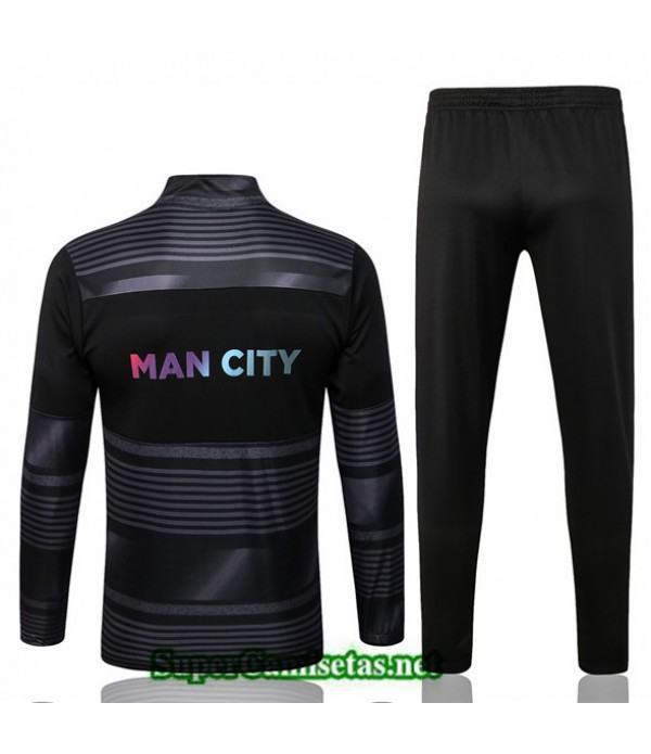 Tailandia Camiseta Chaqueta Chandal Manchester City Negro 2022/23