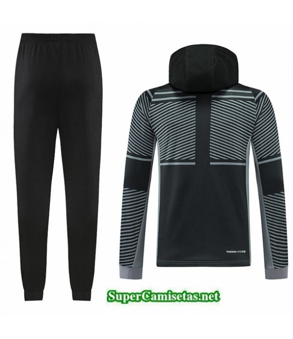 Tailandia Camiseta Chaqueta Chandal Nike Negro/gris 2022/23