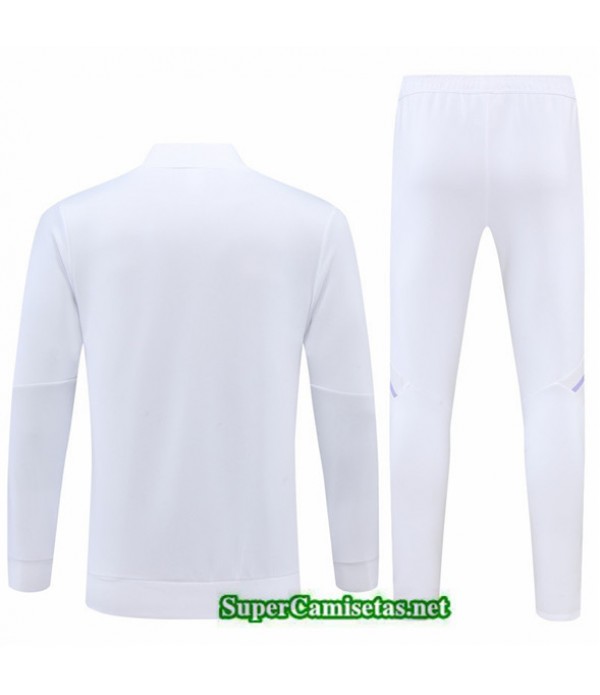Tailandia Camiseta Chaqueta Chandal Real Madrid Blanco 2022/23