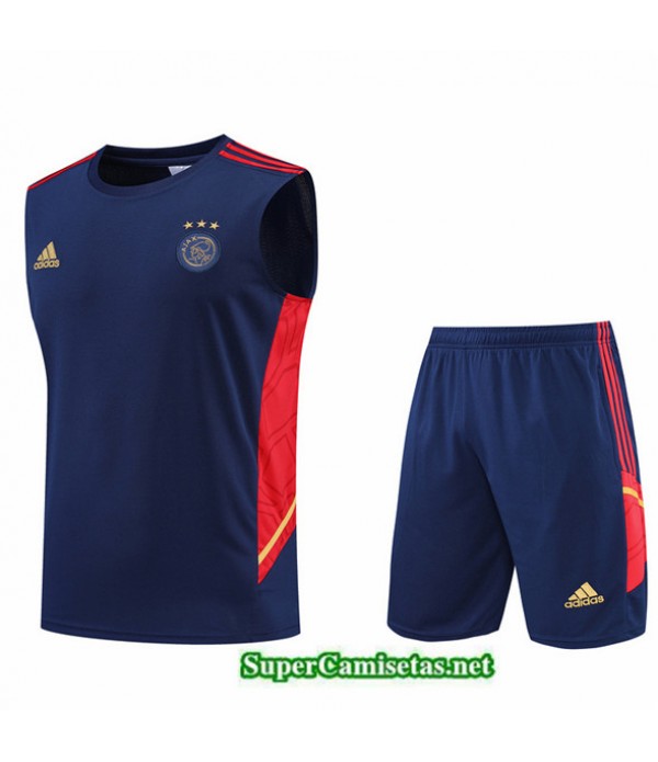 Tailandia Camiseta Kit De Entrenamiento Ajax Debardeur Azul Profundo 2022/23
