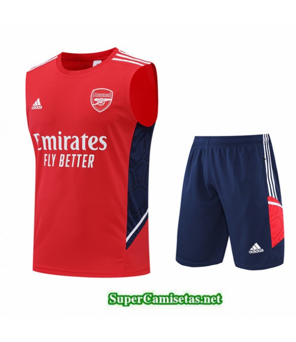 Tailandia Camiseta Kit De Entrenamiento Arsenal Debardeur Rojo/azul Profundo 2022/23