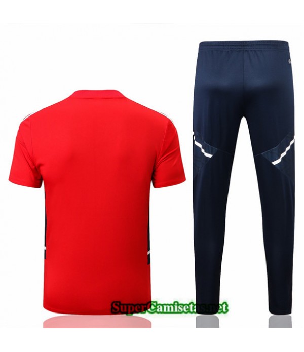 Tailandia Camiseta Kit De Entrenamiento Arsenal Rojo/azul Profundo 2022/23