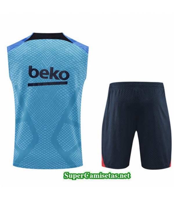 Tailandia Camiseta Kit De Entrenamiento Barcelona Debardeur Azul 2022/23