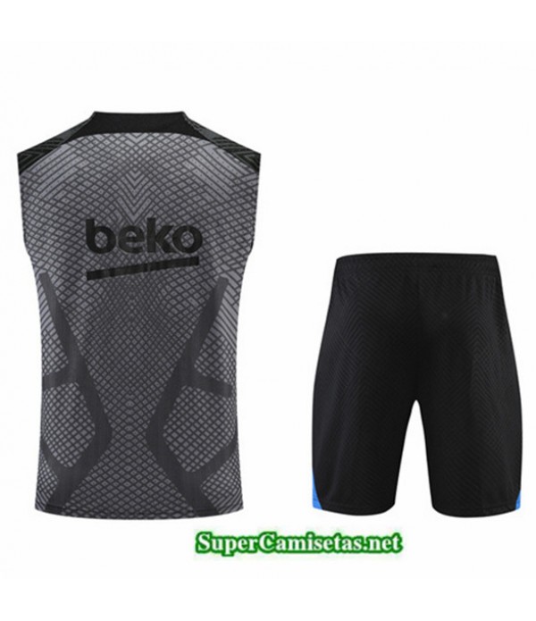Tailandia Camiseta Kit De Entrenamiento Barcelona Debardeur Gris 2022/23