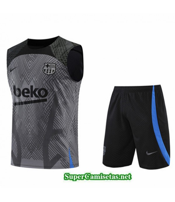Tailandia Camiseta Kit De Entrenamiento Barcelona Debardeur Gris 2022/23