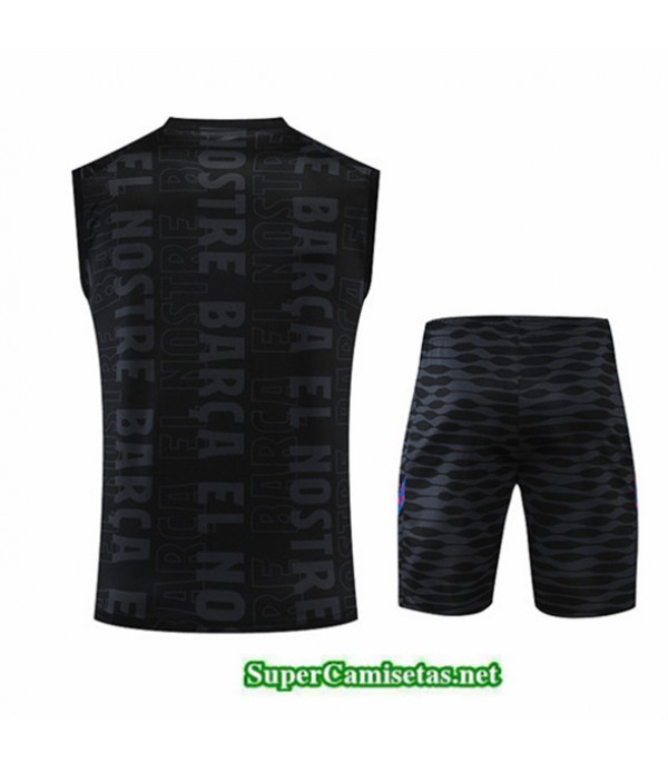 Tailandia Camiseta Kit De Entrenamiento Barcelona Debardeur Negro 2022/23