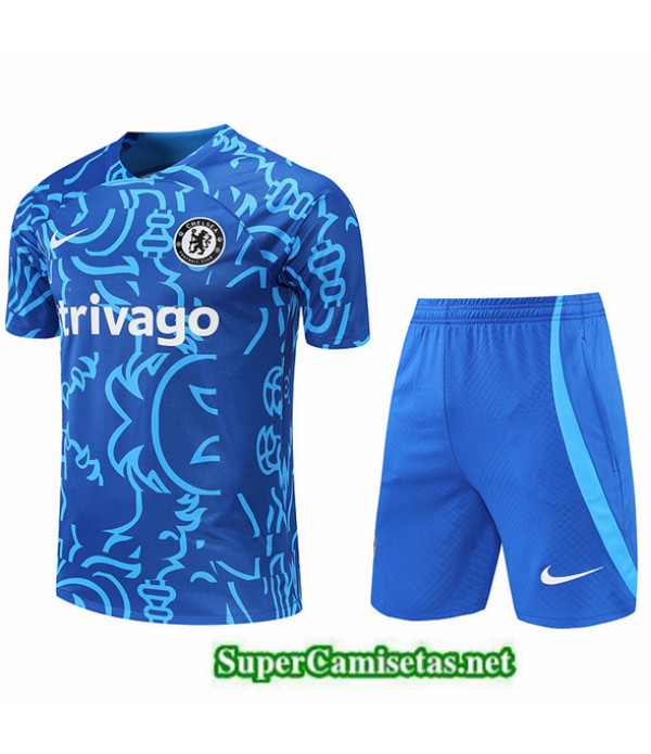 Tailandia Camiseta Kit De Entrenamiento Chelsea Azul 2022/23