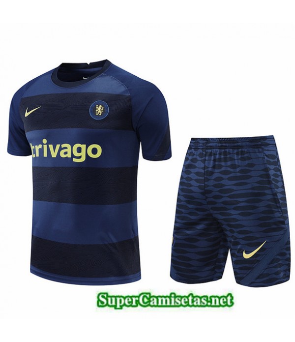 Tailandia Camiseta Kit De Entrenamiento Chelsea Azul Profundo 2022/23