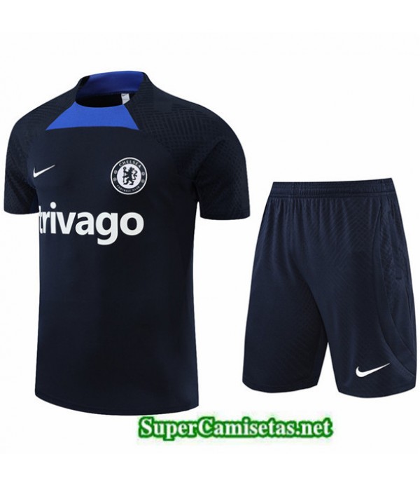 Tailandia Camiseta Kit De Entrenamiento Chelsea Azul Profundo 2022/23