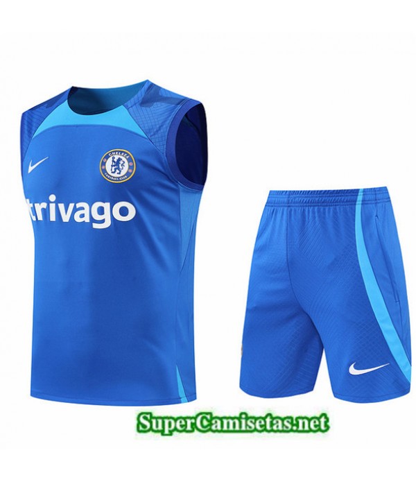Tailandia Camiseta Kit De Entrenamiento Chelsea Debardeur Azul 2022/23