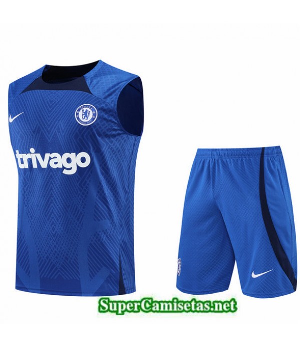 Tailandia Camiseta Kit De Entrenamiento Chelsea Debardeur Azul 2022/23