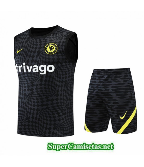 Tailandia Camiseta Kit De Entrenamiento Chelsea Debardeur Negro 2022/23