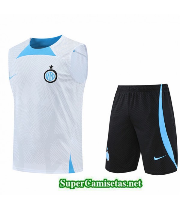 Tailandia Camiseta Kit De Entrenamiento Inter Milan Debardeur Blanco 2022/23