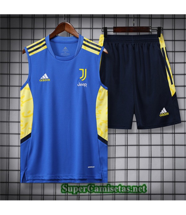 Tailandia Camiseta Kit De Entrenamiento Juventus Debardeur Azul 2022/23