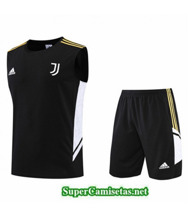 Tailandia Camiseta Kit De Entrenamiento Juventus Debardeur Negro 2022/23