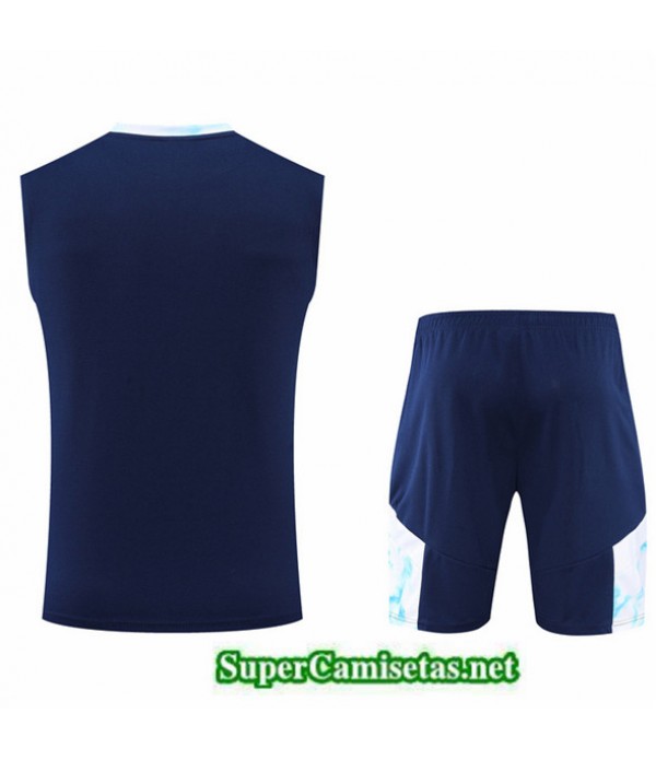 Tailandia Camiseta Kit De Entrenamiento Manchester City Debardeur Azul Profundo 2022/23