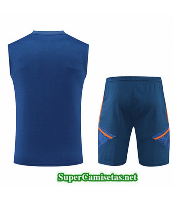 Tailandia Camiseta Kit De Entrenamiento Manchester United Debardeur Azul 2022/23