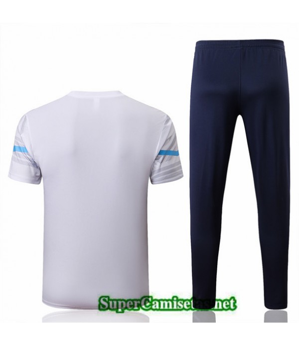 Tailandia Camiseta Kit De Entrenamiento Marsella Blanco/azul Profundo 2022/23