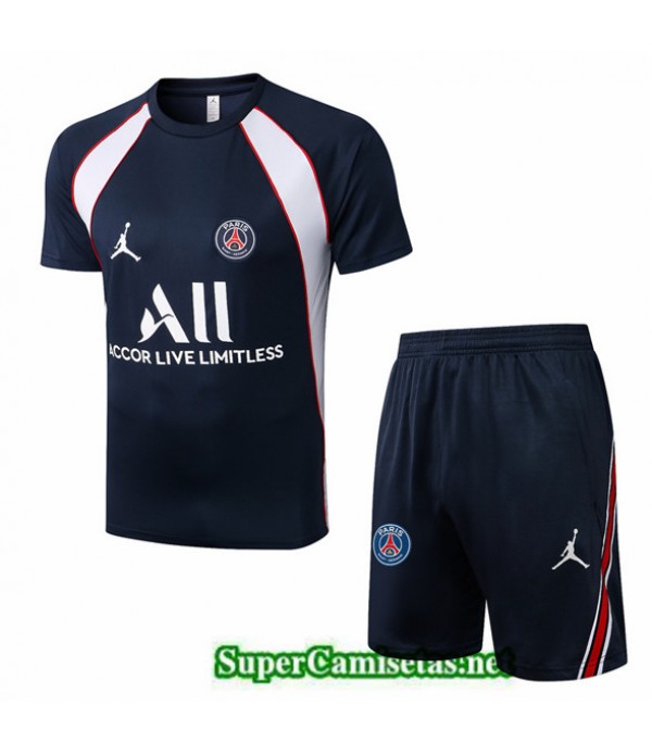 Tailandia Camiseta Kit De Entrenamiento Paris Psg Azul Profundo 2022/23