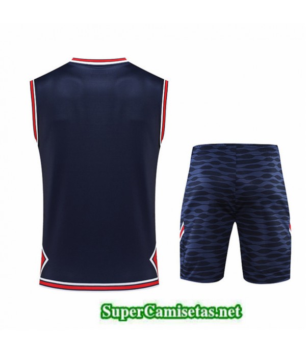 Tailandia Camiseta Kit De Entrenamiento Paris Psg Debardeur Azul Profundo 2022/23