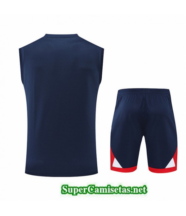 Tailandia Camiseta Kit De Entrenamiento Paris Psg Debardeur Azul Profundo 2022/23