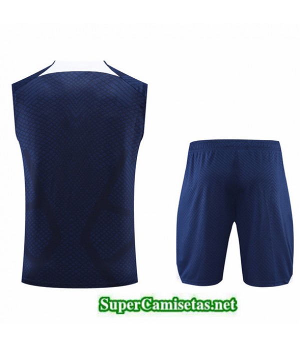 Tailandia Camiseta Kit De Entrenamiento Paris Psg Debardeur Azul Profundo 2022/23