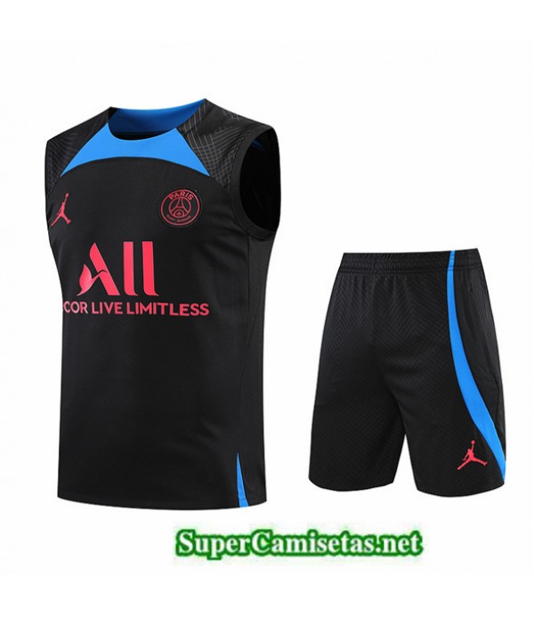 Tailandia Camiseta Kit De Entrenamiento Paris Psg Debardeur Negro 2022/23