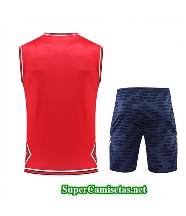 Tailandia Camiseta Kit De Entrenamiento Paris Psg Debardeur Rojo/azul Profundo 2022/23