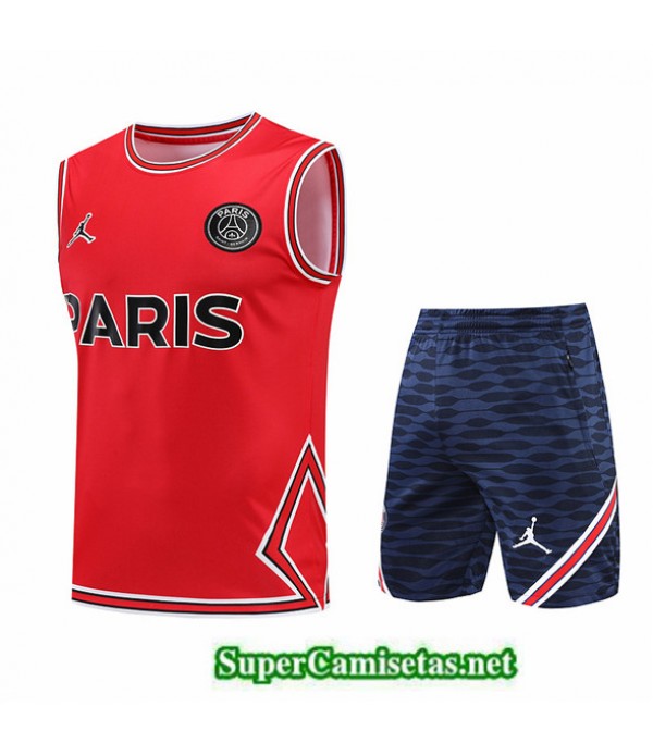 Tailandia Camiseta Kit De Entrenamiento Paris Psg Debardeur Rojo/azul Profundo 2022/23