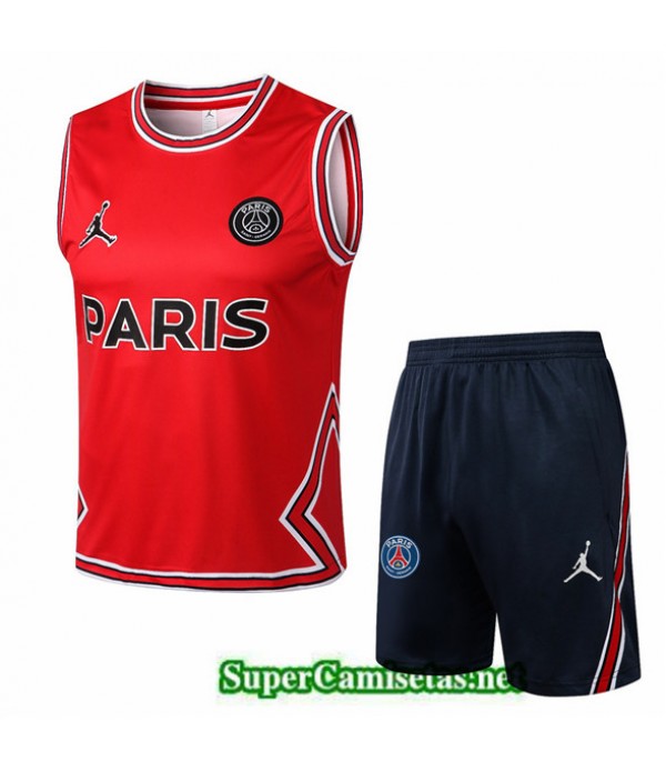 Tailandia Camiseta Kit De Entrenamiento Paris Psg Debardeur Rojo/azul Profundo 2022/23