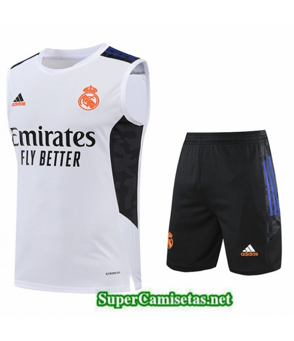 Tailandia Camiseta Kit De Entrenamiento Real Madrid Debardeur Blanco/negro 2022/23