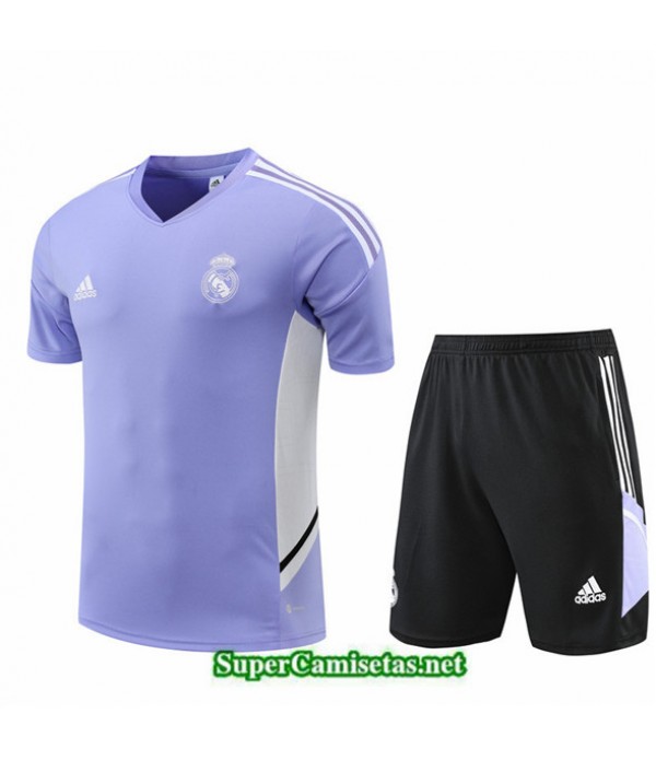 Tailandia Camiseta Kit De Entrenamiento Real Madrid Púrpura/negro 2022/23