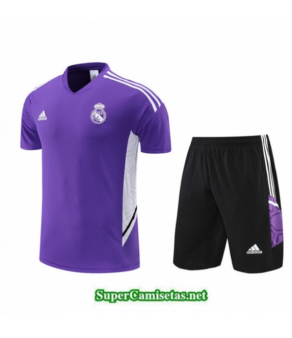 Tailandia Camiseta Kit De Entrenamiento Real Madrid Púrpura/negro 2022/23