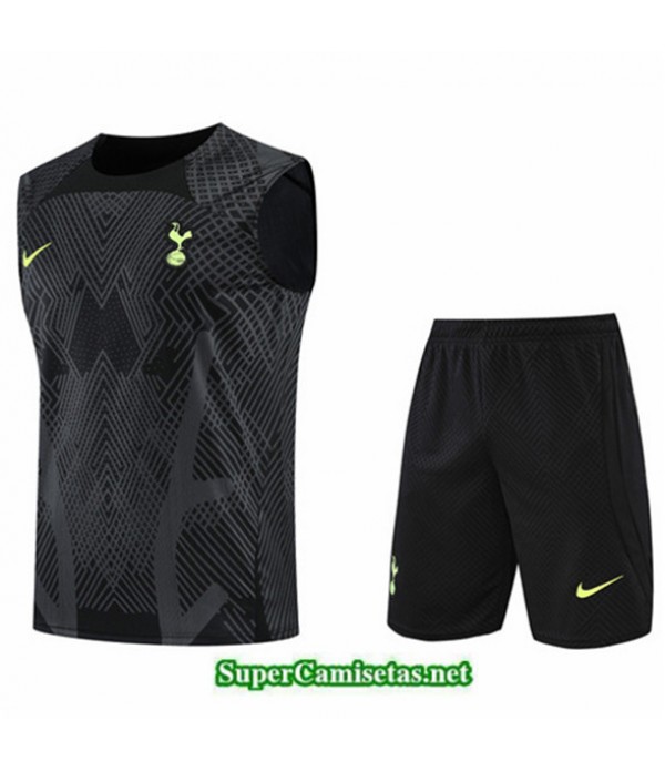 Tailandia Camiseta Kit De Entrenamiento Tottenham Hotspur Debardeur Negro 2022/23