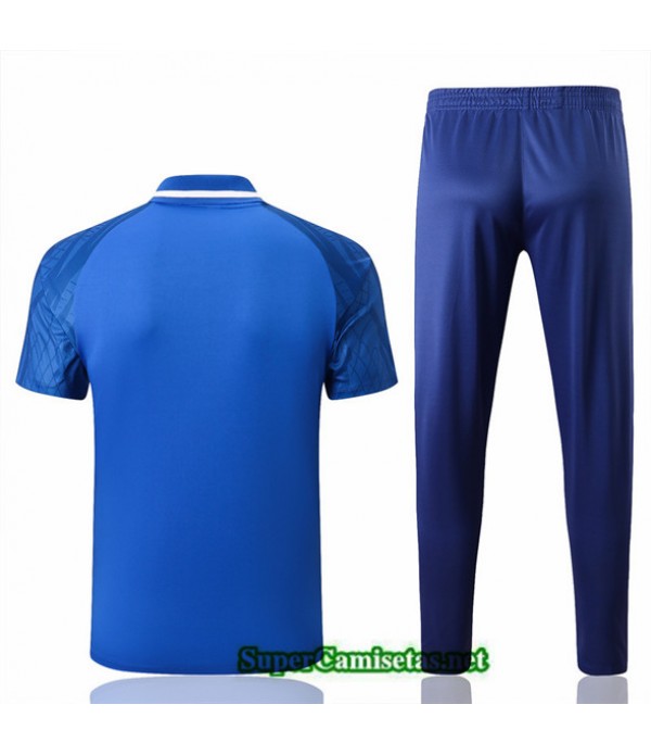 Tailandia Camiseta Kit De Entrenamiento Polo Atletico Madrid Azul 2022/23