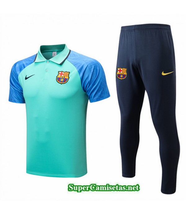 Tailandia Camiseta Kit De Entrenamiento Polo Barcelona Azul 2022/23
