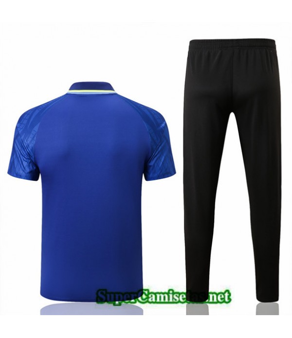 Tailandia Camiseta Kit De Entrenamiento Polo Chelsea Azul/negro 2022/23