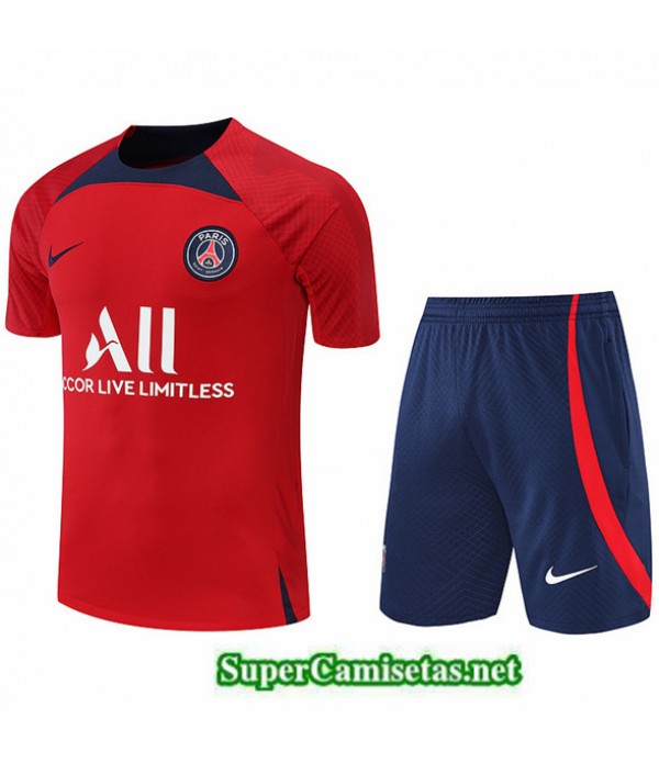 Tailandia Camiseta Kit De Entrenamiento Polo Paris Azul 2022/23