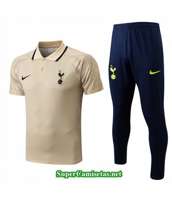 Tailandia Camiseta Kit De Entrenamiento Polo Tottenham Hotspur Kaki/azul Profundo 2022/23