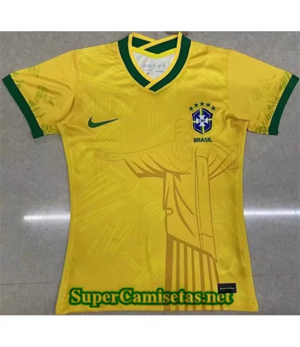 Tailandia Equipacion Camiseta Brasil Femme Amarill...