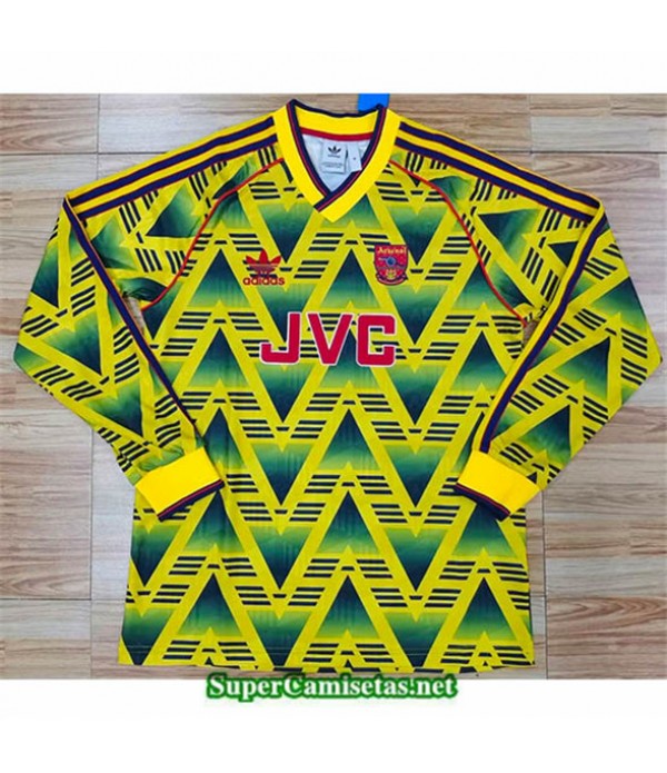 Tailandia Equipacion Camiseta Clasicas Arsenal Manga Larga Hombre 1991 93