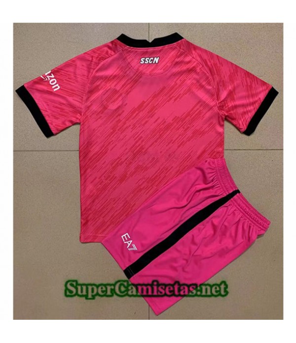 Tailandia Equipacion Camiseta Napoli Niño Portero Rosa 2022/23